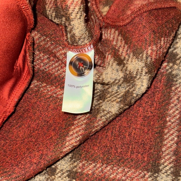 Maurices Rust and Beige Plaid Utility Jacket - Picture 7 of 8